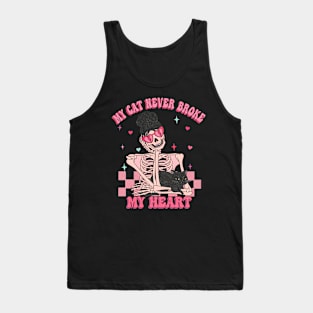 My cat never broke my heart Tank Top